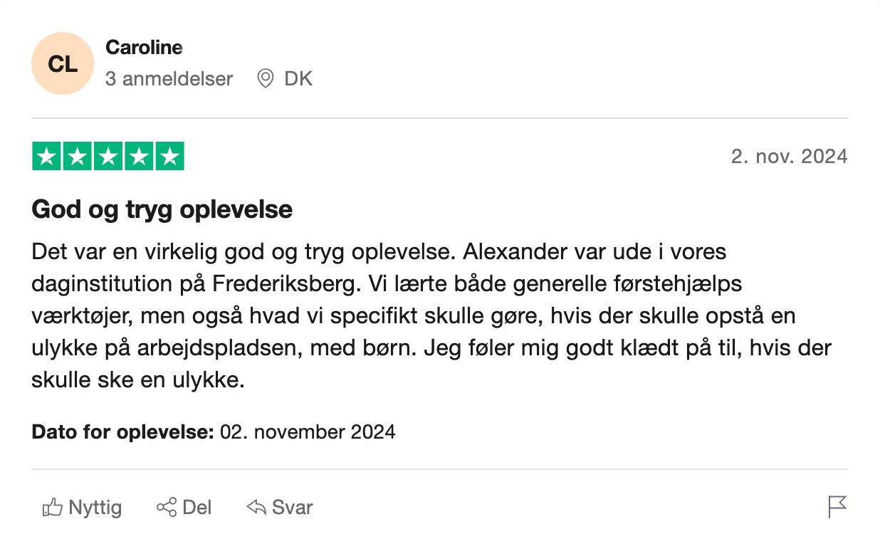 Førstehjælpsakademiet trustpilot