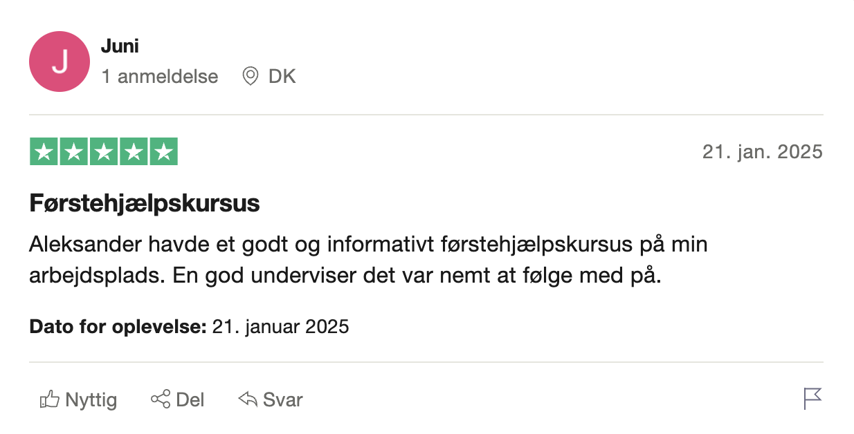 Førstehjælpsakademiet trustpilot